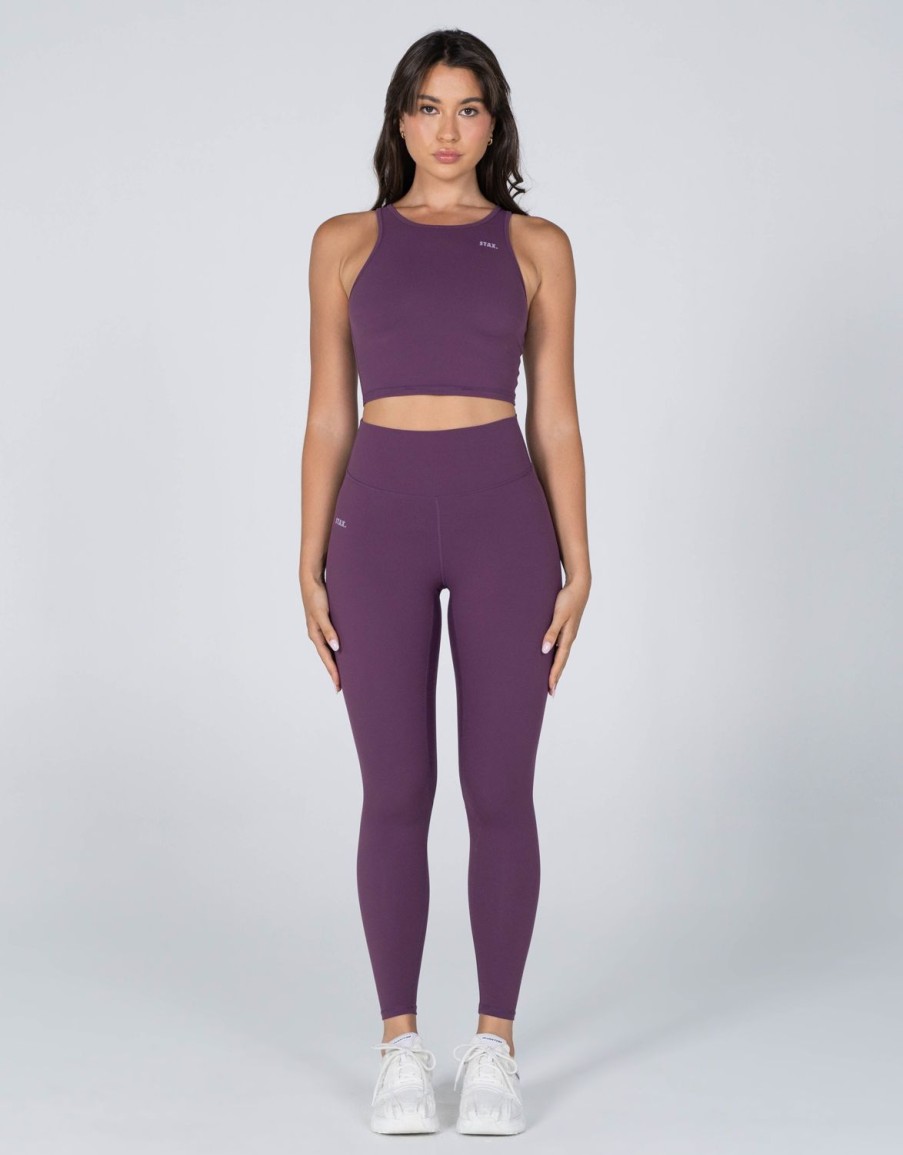 Women STAX Tanks & Singlets | Cropped Tank Nandex Iris Purple