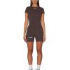 Women STAX Tanks & Singlets | Sl Bw Fitted Tee Sable Brown