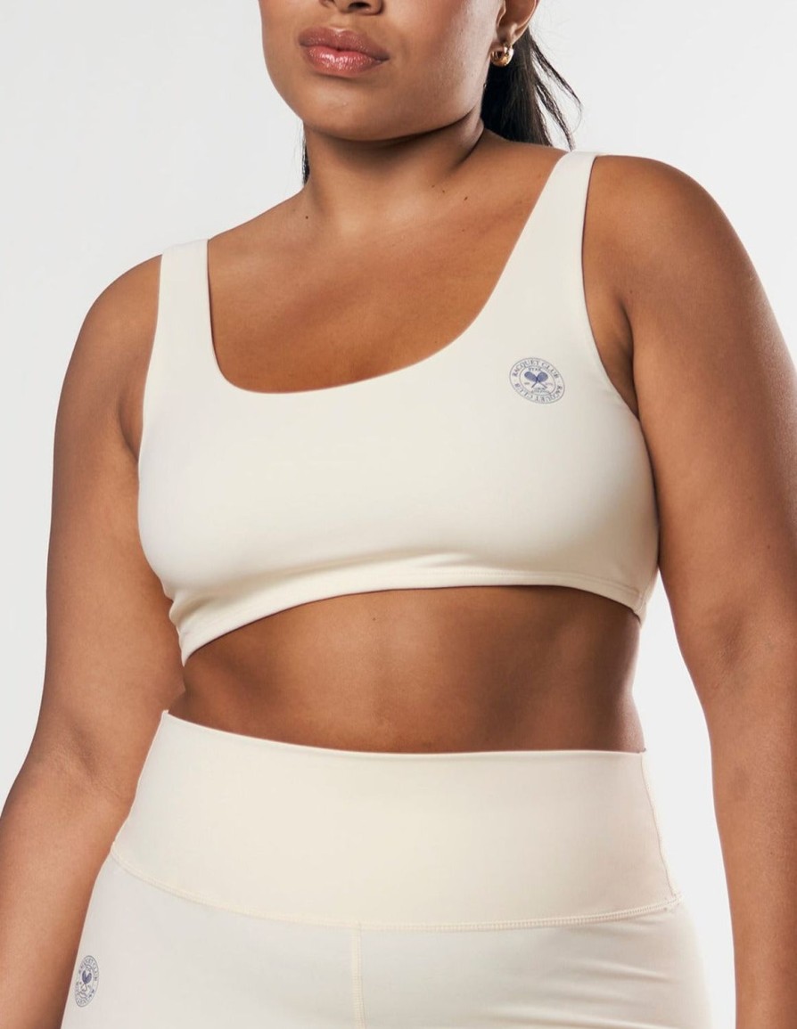 Women STAX Sports Bras & Crop Tops | Racquet Club Scoop Crop Cream