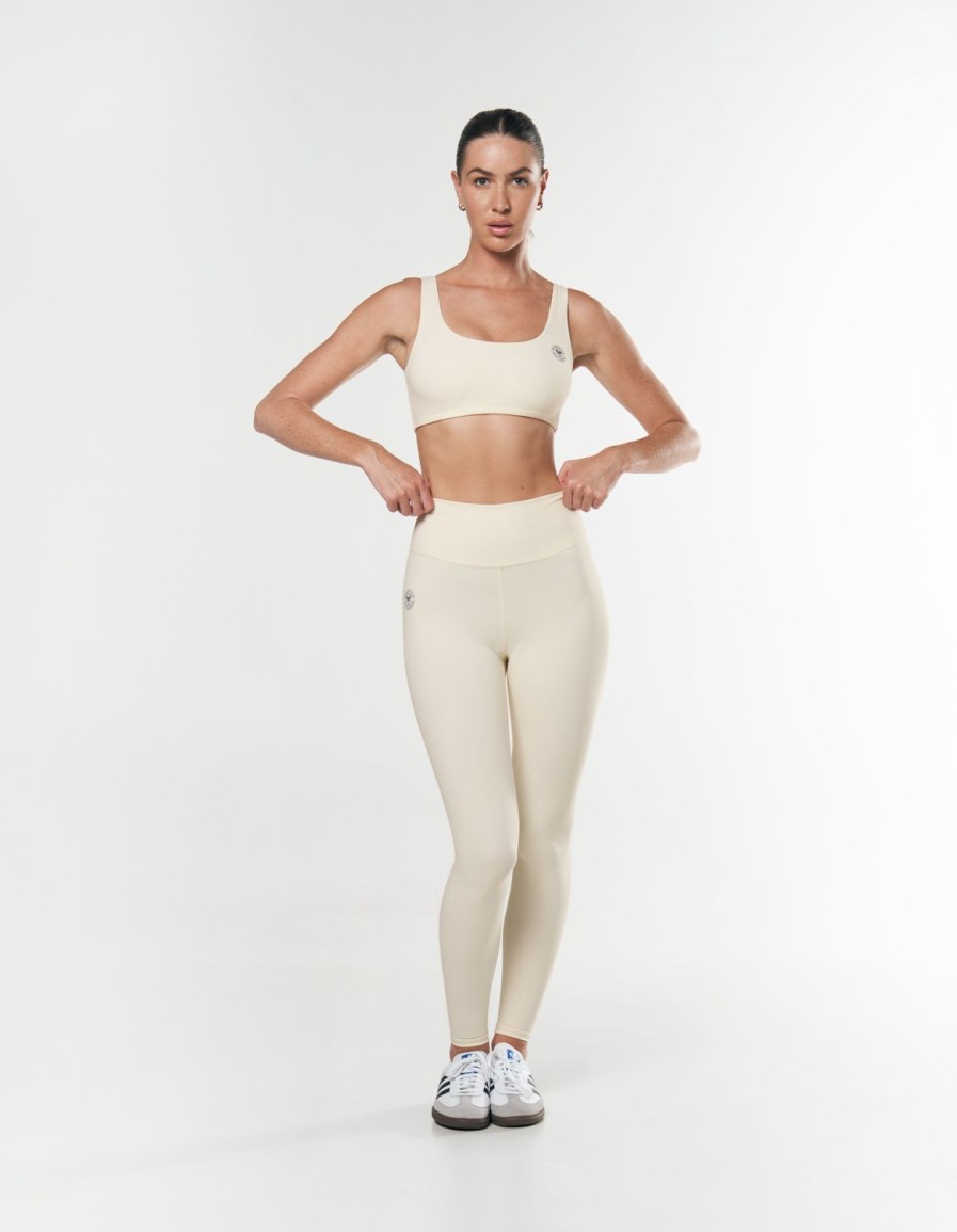 Women STAX Sports Bras & Crop Tops | Racquet Club Scoop Crop Cream