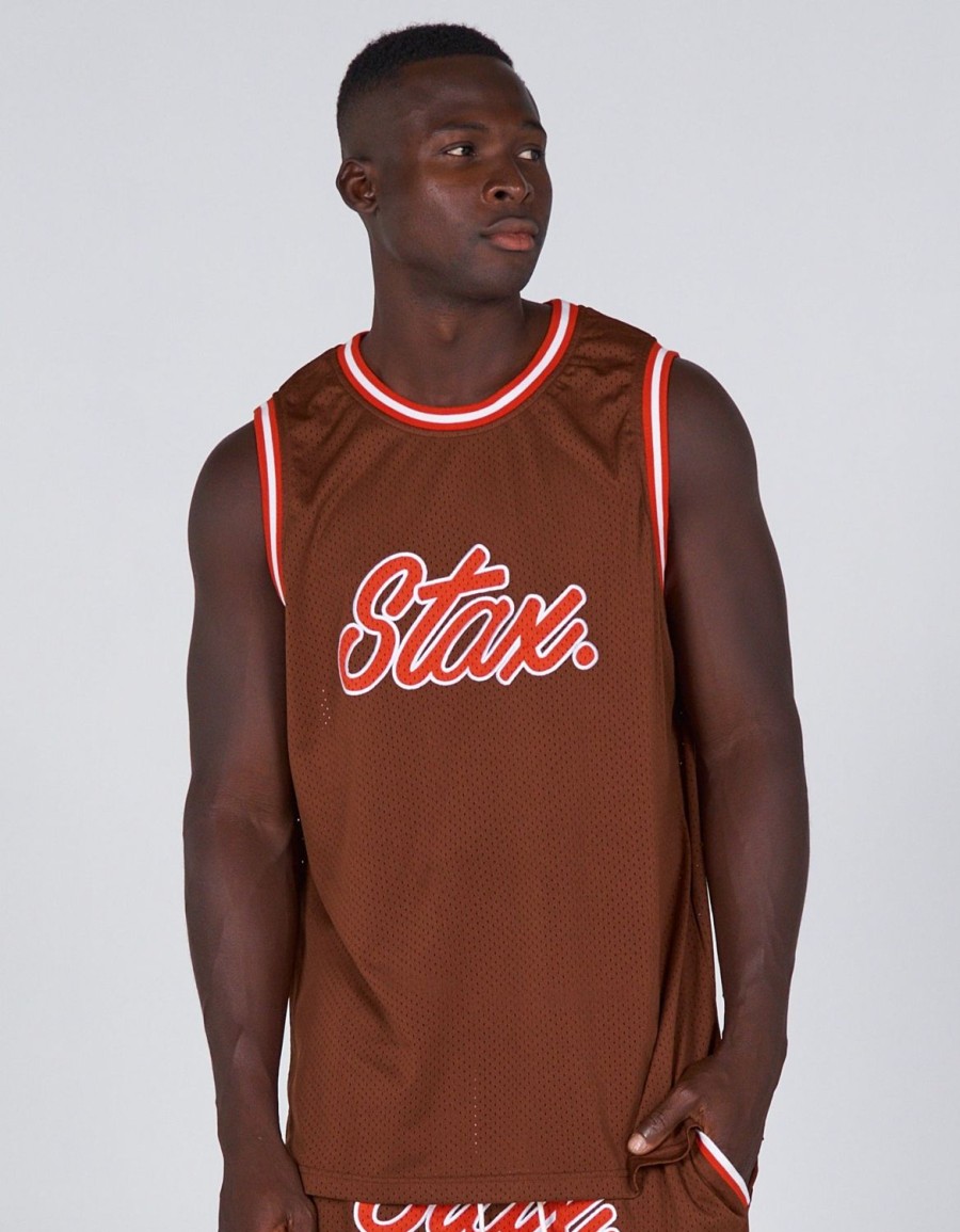 Men STAX T-Shirts & Vests | Court Drip Basketball Singlet Tennessee