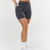 Women STAX Shorts | Phone Pocket Midi Bike Shorts Nandex Dark Grey