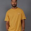 Men STAX T-Shirts & Vests | Mens Cursive Tee Dune (Mustard)