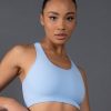 Women STAX Sports Bras & Crop Tops | Premium Seamless Racer Crop V5.1 Baby Blue