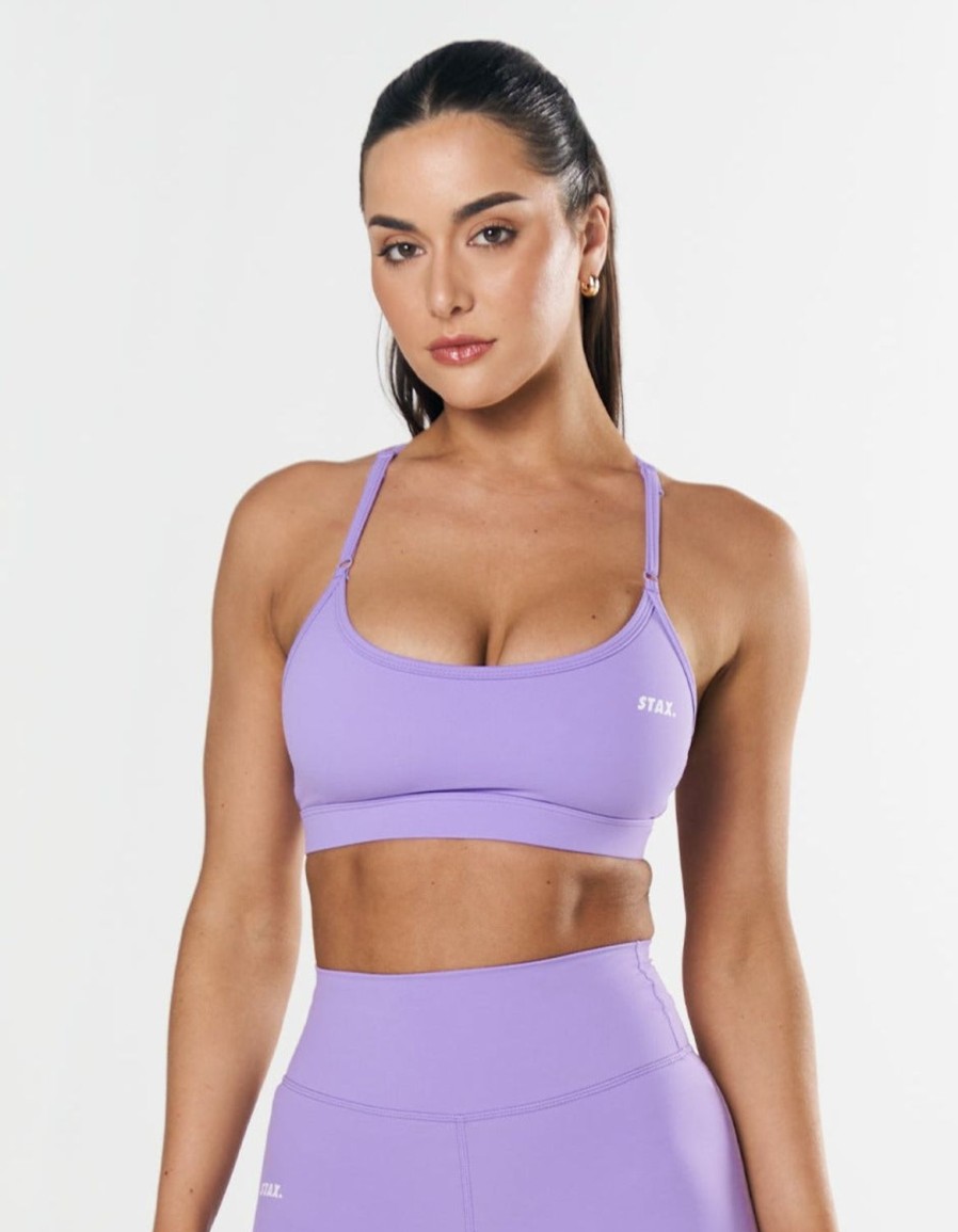 Women STAX Sports Bras & Crop Tops | Strappy Crop Nandex Lilac