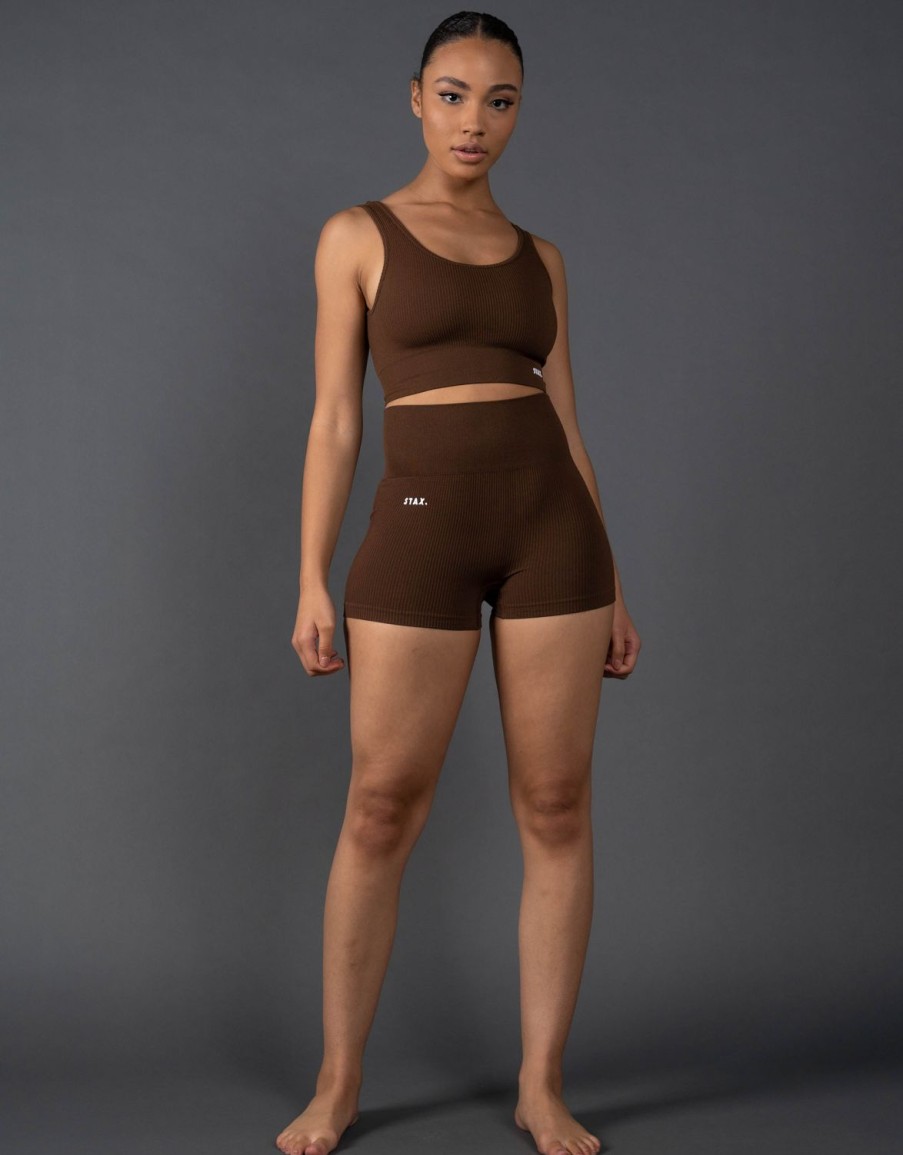 Women STAX Shorts | Premium Seamless Mini Lounge Shorts V5.1 Bark