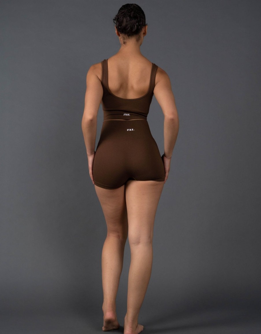 Women STAX Shorts | Premium Seamless Mini Lounge Shorts V5.1 Bark