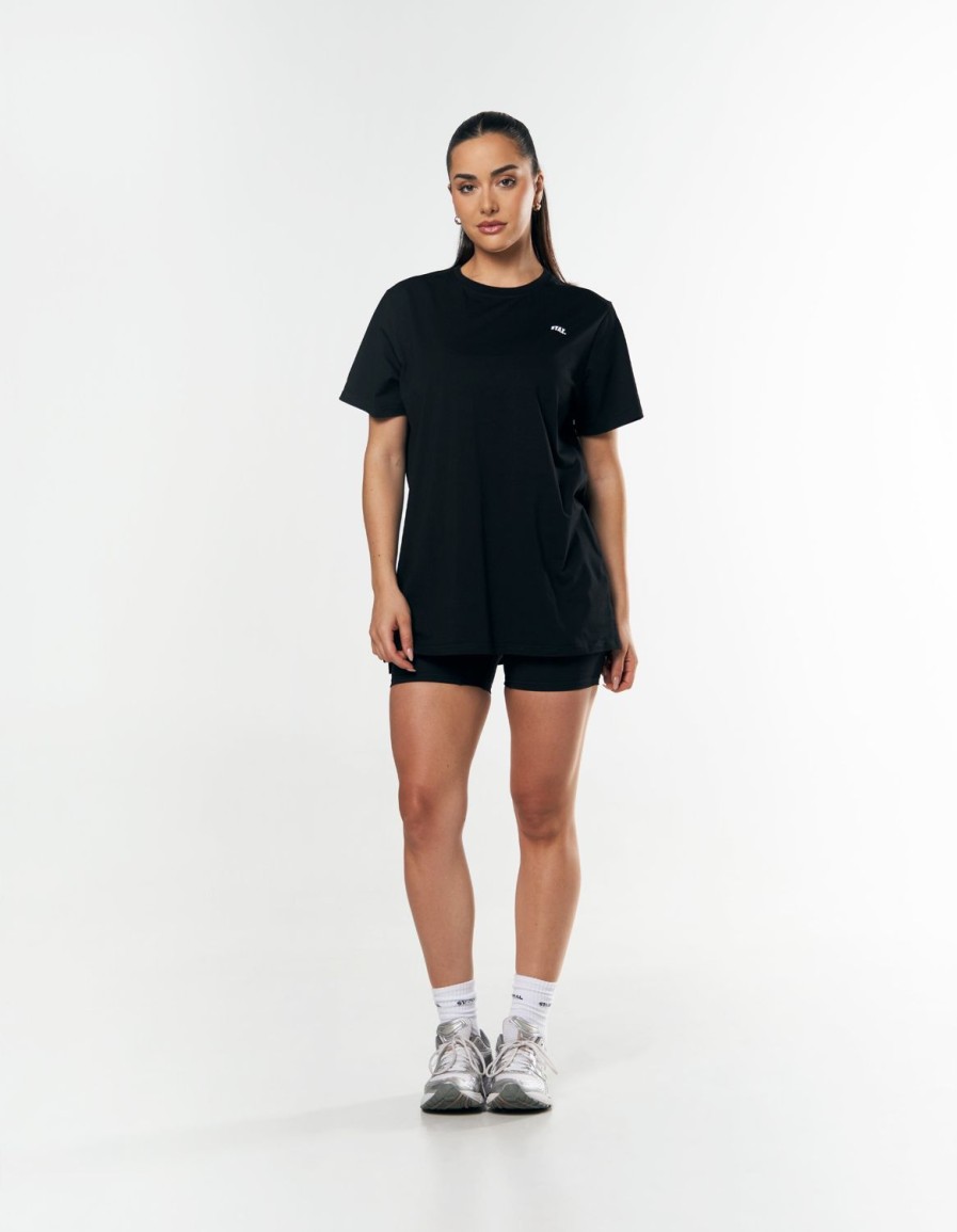 Women STAX Tees | Oversize Tee Black