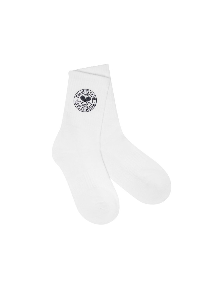 Women STAX Socks | Racquet Club Crew Sock White