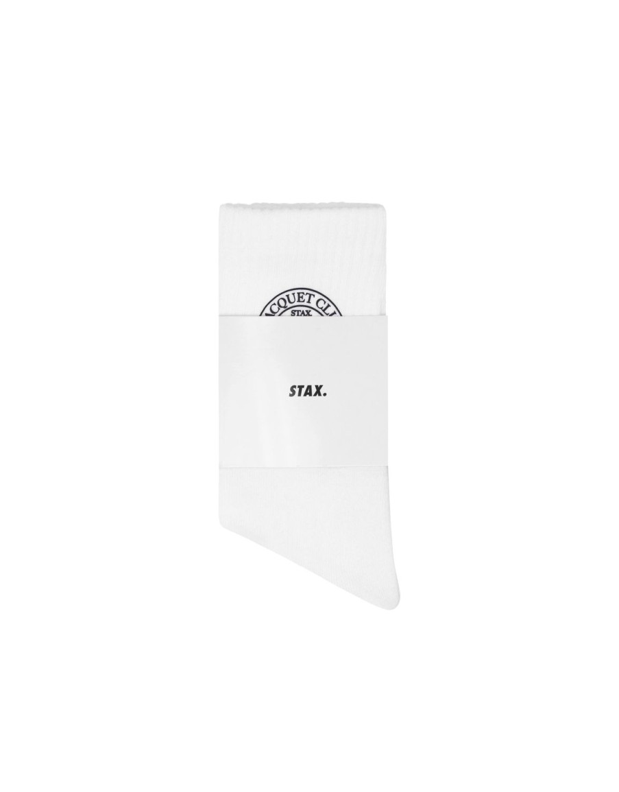 Women STAX Socks | Racquet Club Crew Sock White