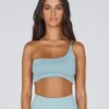 Women STAX Sports Bras & Crop Tops | Aw Arizona Crop Capri (Blue)