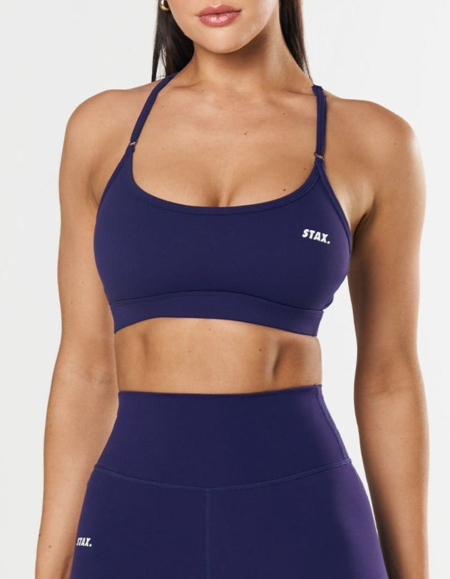 Women STAX Sports Bras & Crop Tops | Strappy Crop Nandex Royal Navy