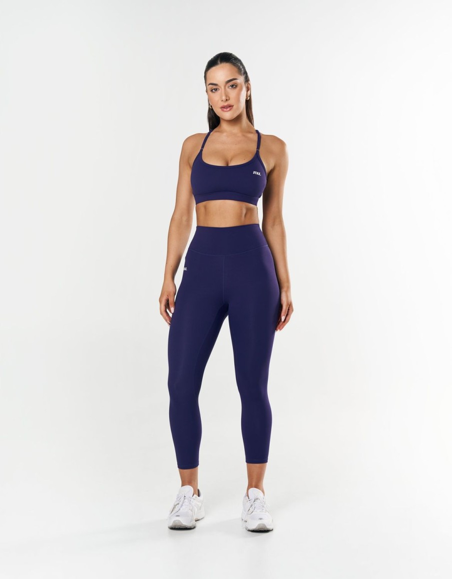 Women STAX Sports Bras & Crop Tops | Strappy Crop Nandex Royal Navy