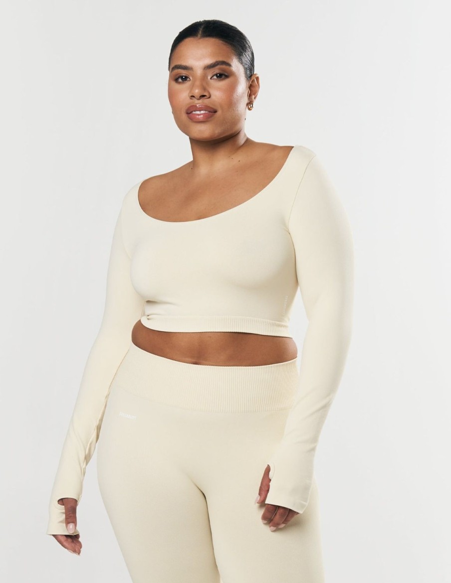 Women STAX Long Sleeve Tops | Seamless Scoop Long Sleeve Butter