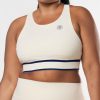 Women STAX Sports Bras & Crop Tops | Racquet Club Band Tank Cream