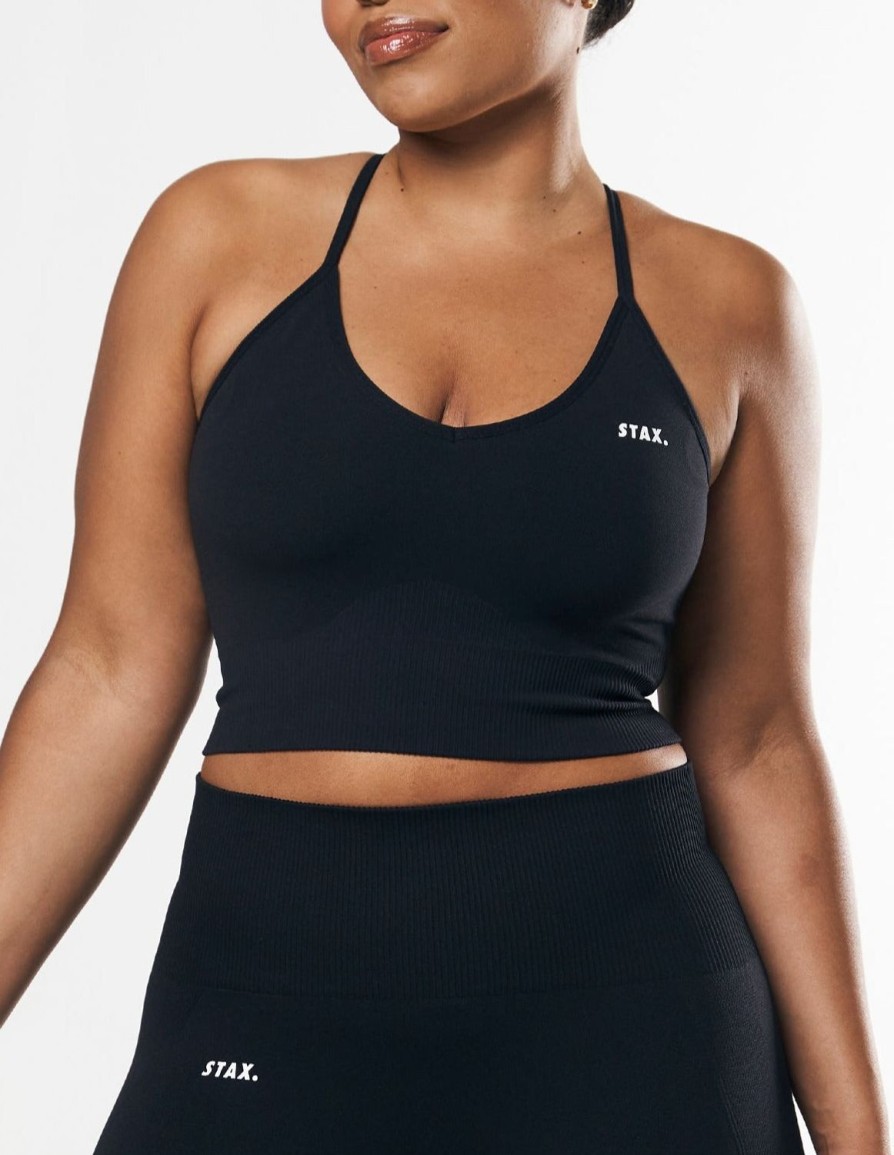 Women STAX Sports Bras & Crop Tops | Premium Seamless Strappy Crop Astro