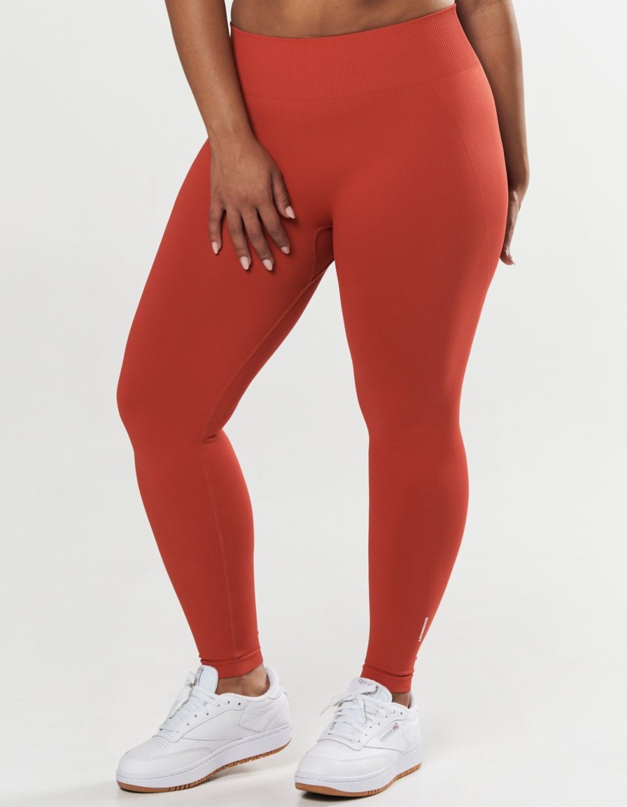 Women STAX Tights & Leggings | Seamless Full Length Tights Red