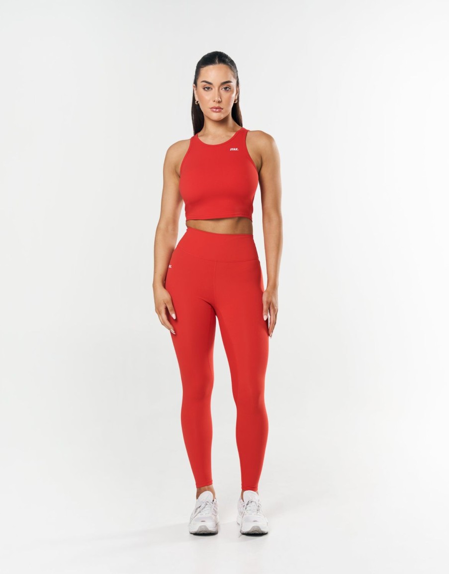 Women STAX Tanks & Singlets | Cropped Tank Nandex Red