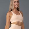 Women STAX Sports Bras & Crop Tops | Classic Crop Nandex Ecru Peach