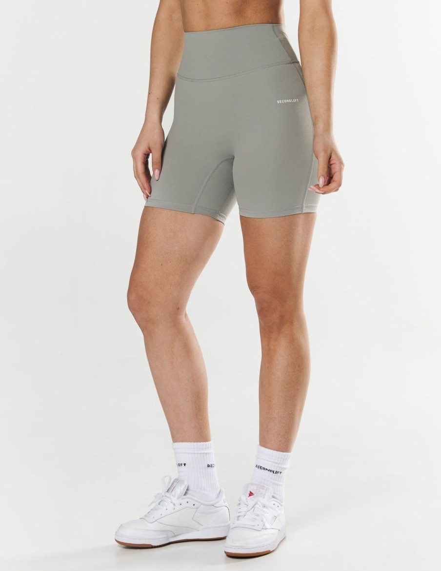 Women STAX Shorts | Midi Biker Shorts Nandex Grey