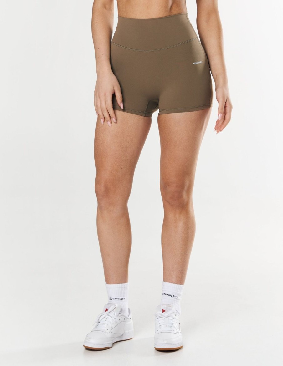 Women STAX Shorts | Mini Biker Shorts Nandex Brown