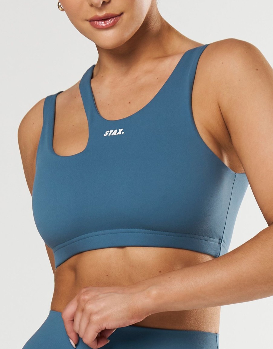 Women STAX Sports Bras & Crop Tops | Flex Crop Nandex Dark Blue