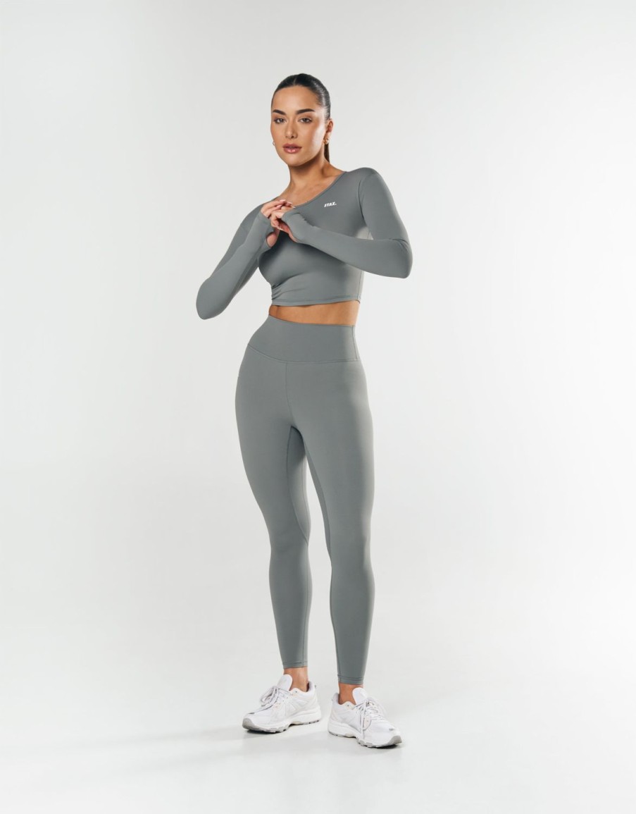 Women STAX Tights & Leggings | Full Length Tights Nandex Original Thyme