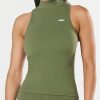 Women STAX Tanks & Singlets | High Neck Body Tank Nandex Khaki