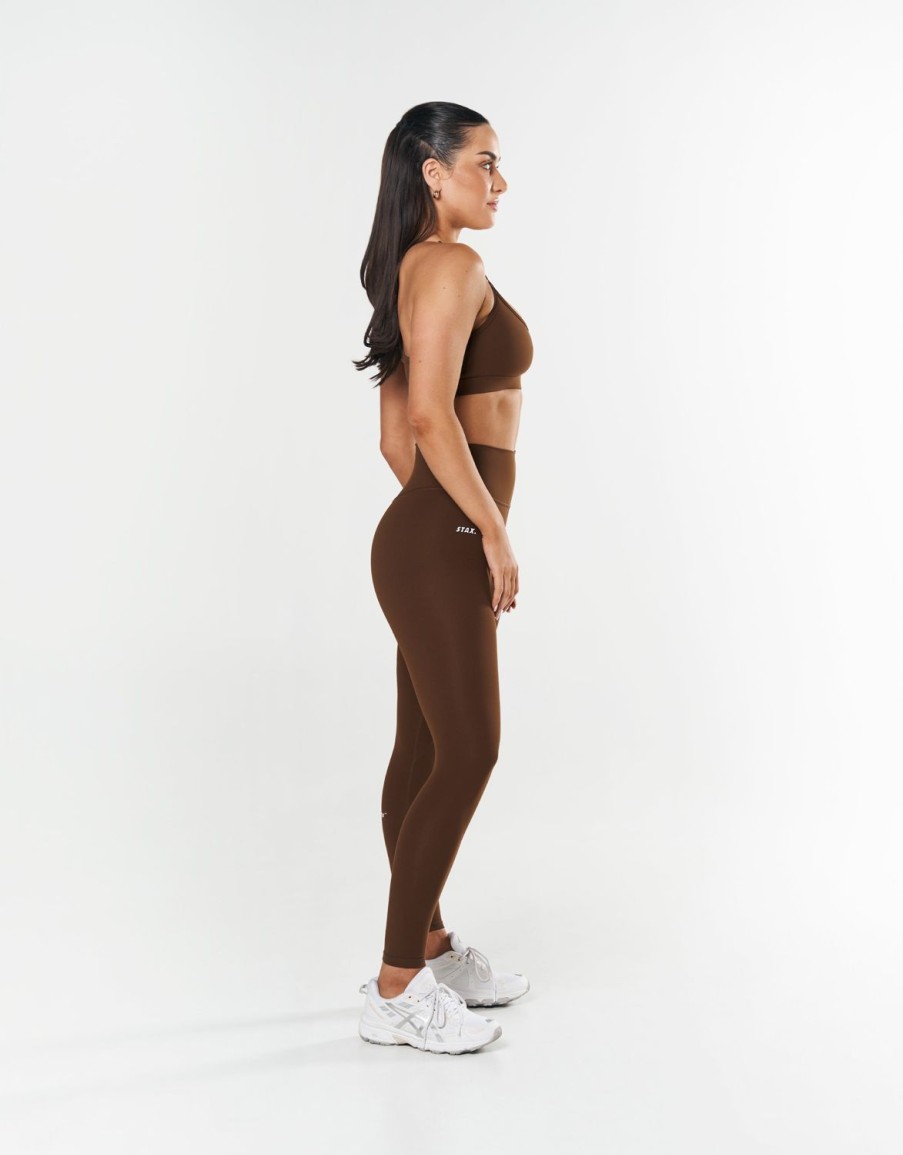 Women STAX Tights & Leggings | Full Length Tights Nandex Original Raw Umber Brown