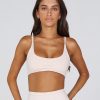 Women STAX Sports Bras & Crop Tops | Aw Desert Crop Oat (Beige)