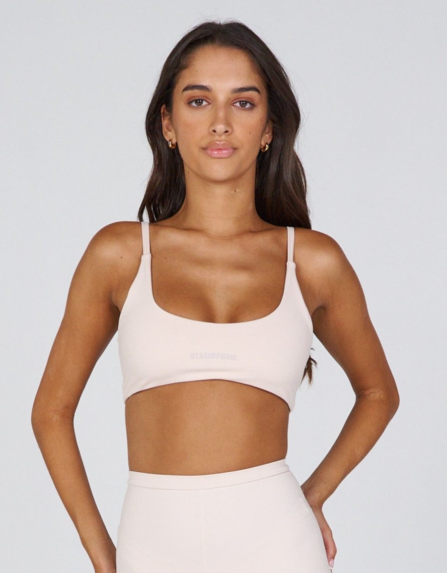 Women STAX Sports Bras & Crop Tops | Aw Desert Crop Oat (Beige)