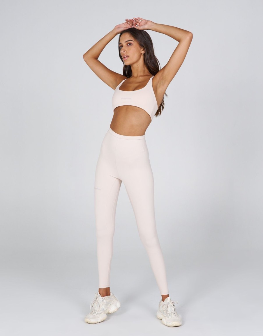 Women STAX Sports Bras & Crop Tops | Aw Desert Crop Oat (Beige)