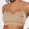 Women STAX Sports Bras & Crop Tops | Strappy Crop Nandex Sand Beige