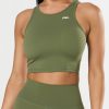 Women STAX Tanks & Singlets | Cropped Tank Nandex Khaki