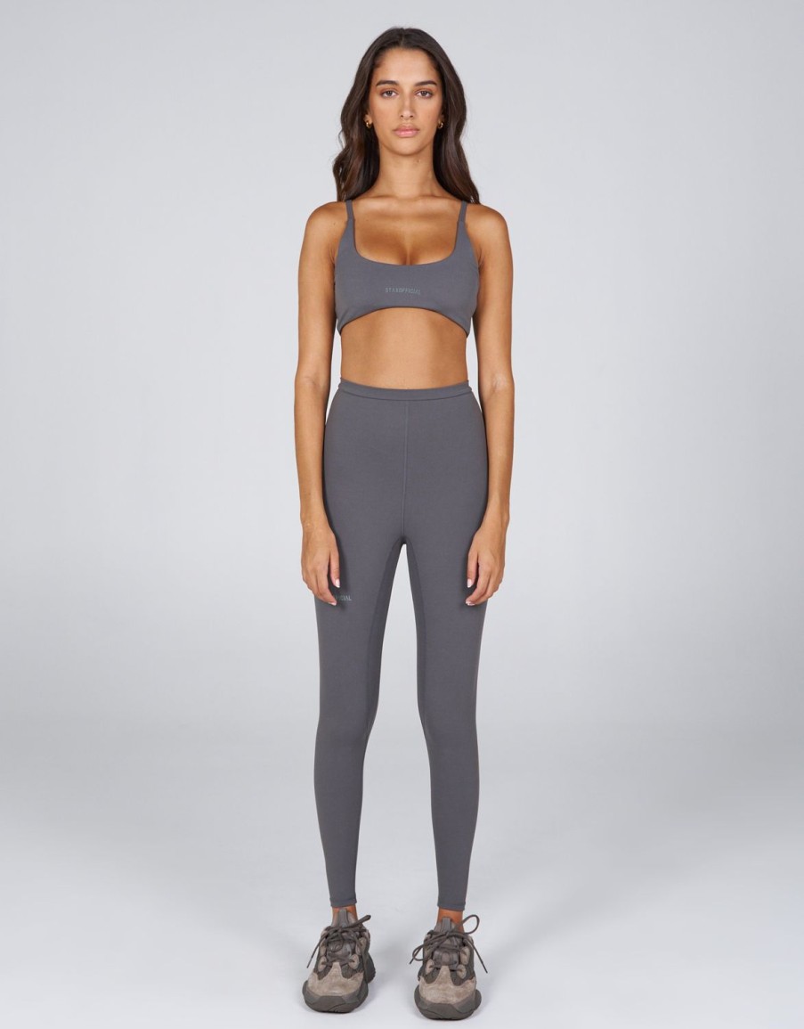 Women STAX Sports Bras & Crop Tops | Aw Desert Crop Ash (Grey)