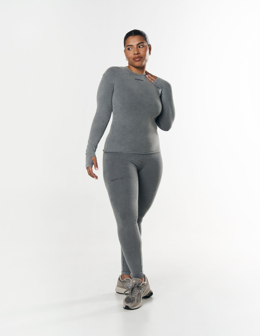 Women STAX Long Sleeve Tops | Oos Long Sleeve Stone