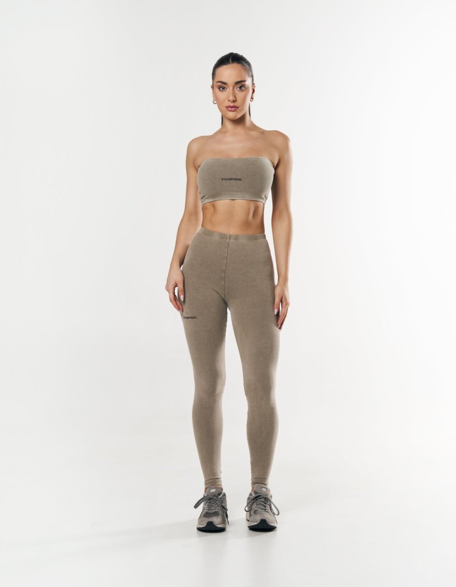 Women STAX Sports Bras & Crop Tops | Oos Bandeau Earth