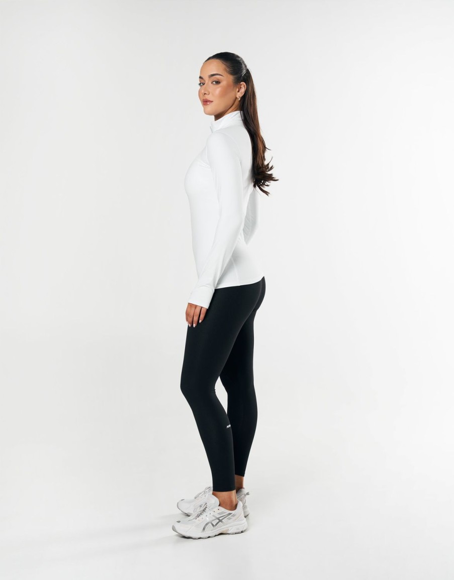 Women STAX Long Sleeve Tops | Long Sleeve Body Top Nandex White