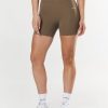 Women STAX Shorts | Midi Biker Shorts Nandex Brown