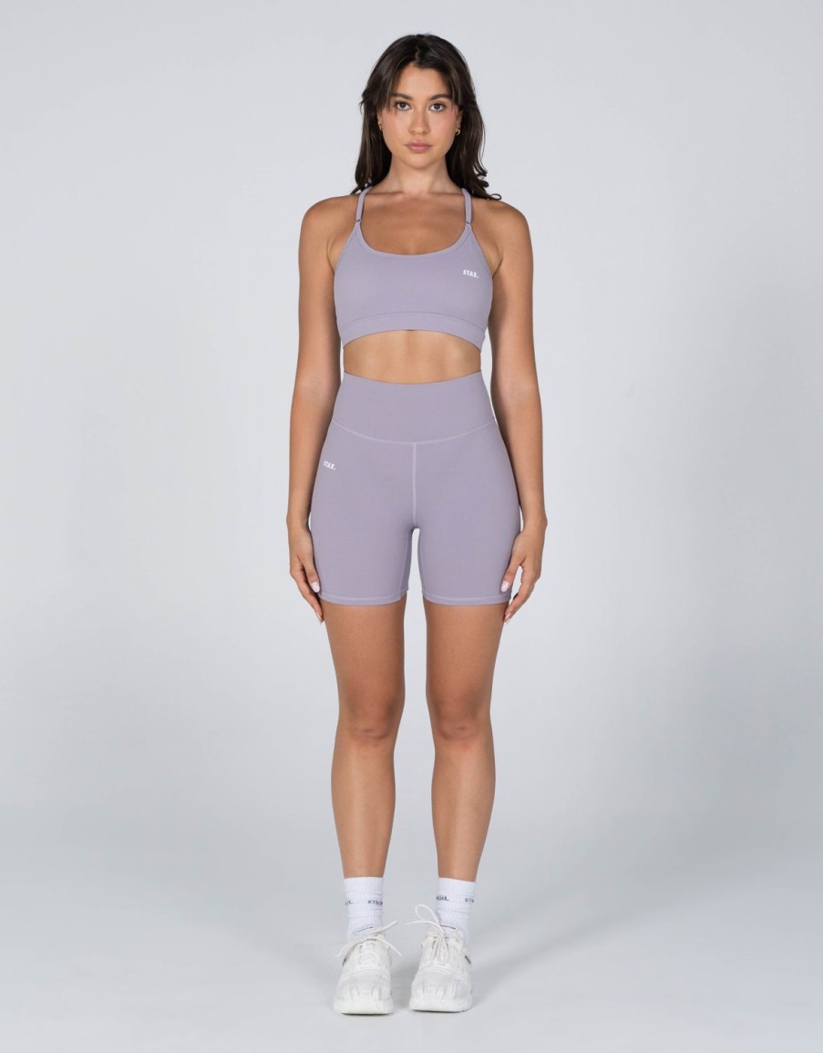 Women STAX Shorts | Midi Bike Shorts Nandex Lone Grey