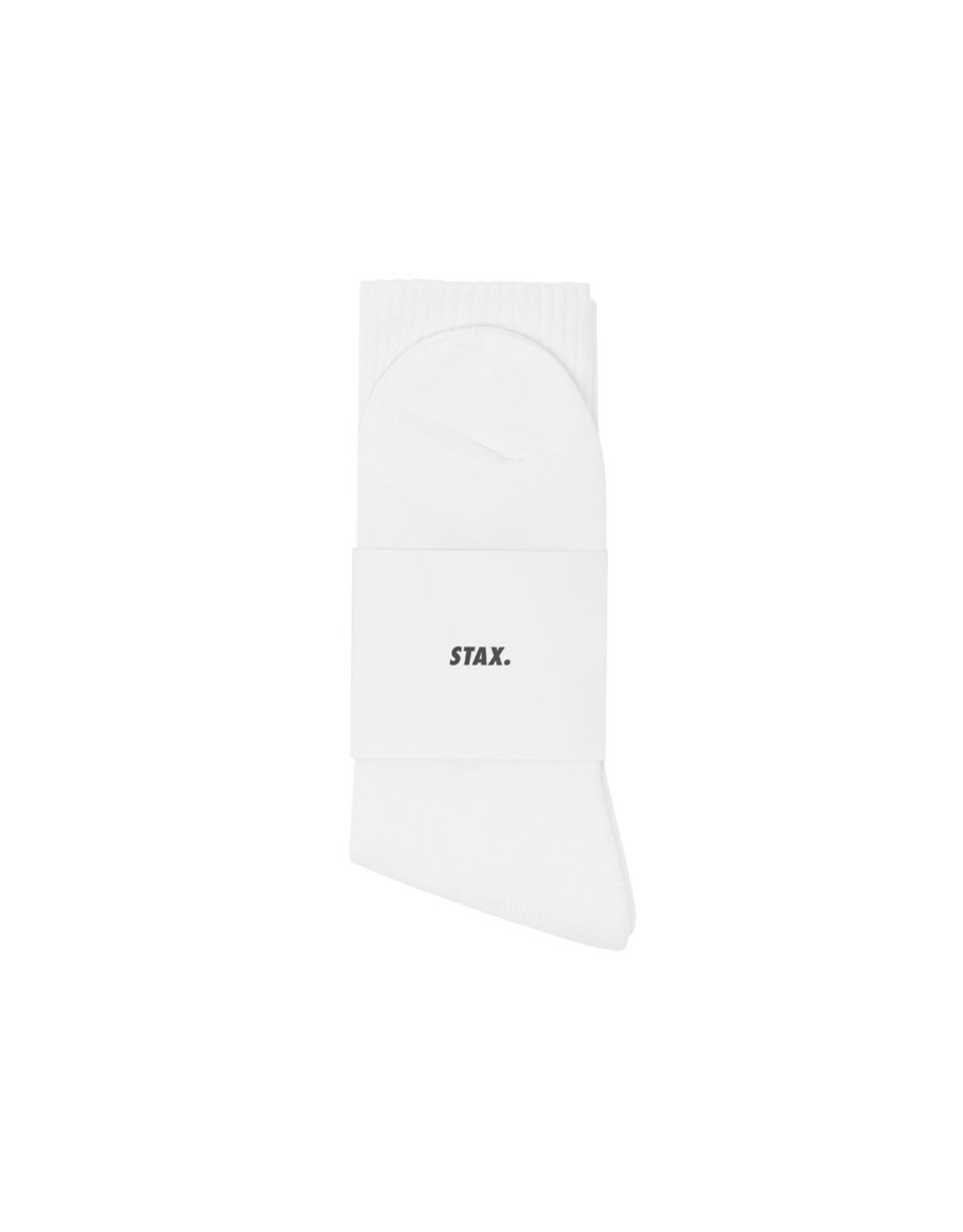 Women STAX Socks | Crew Socks White