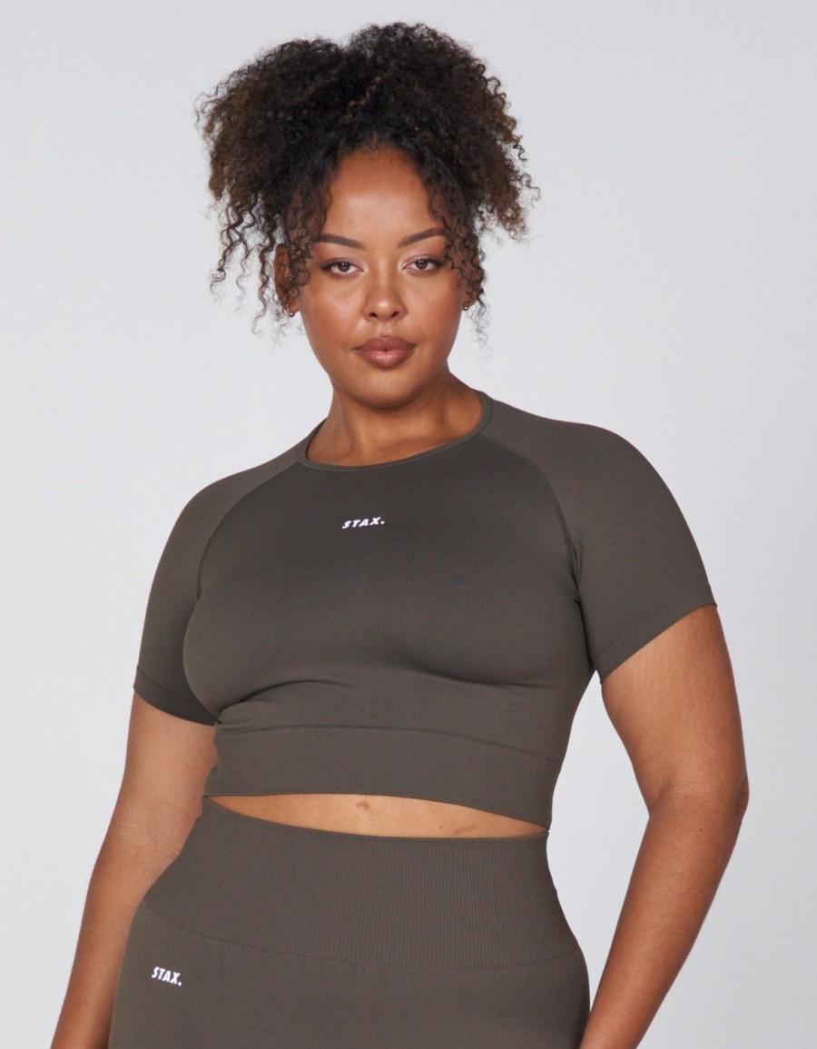 Women STAX Sports Bras & Crop Tops | Premium Seamless Favourites Cropped Tee Dovetail