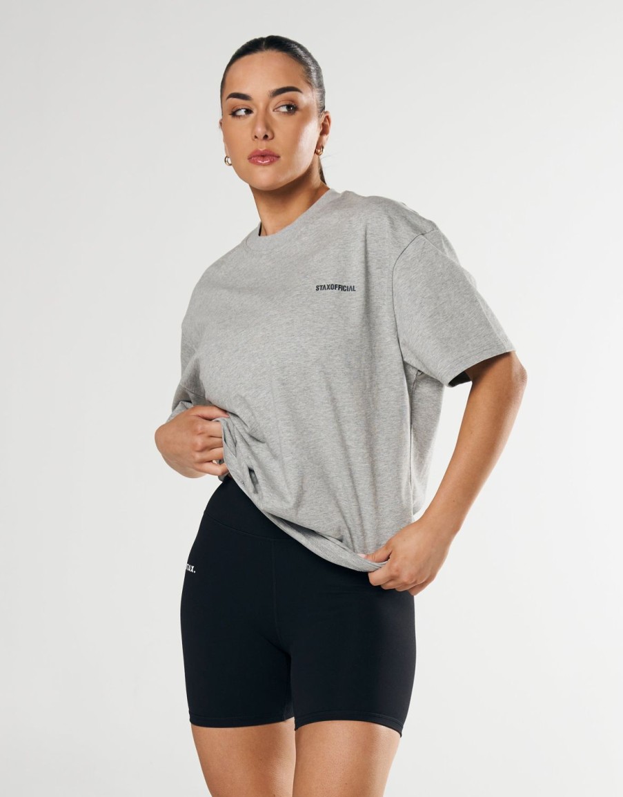 Women STAX Tees | Elements Tee Light Grey