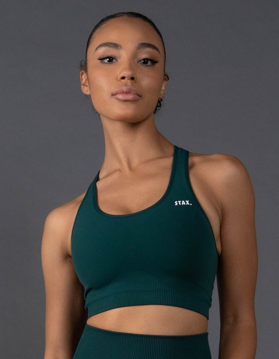 Women STAX Sports Bras & Crop Tops | Premium Seamless Racer Crop V5.1 Cyprus