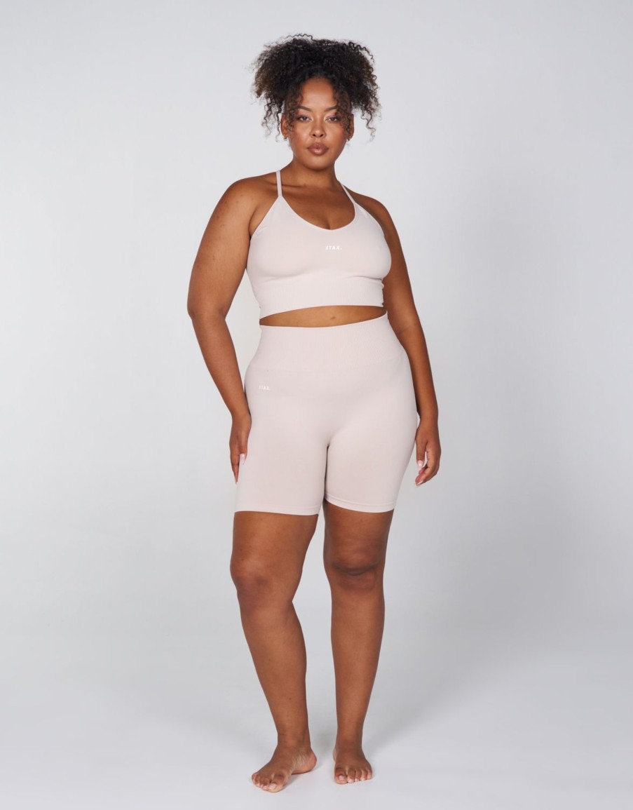 Women STAX Shorts | Premium Seamless Favourites Midi Bike Shorts Bone