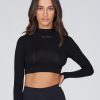 Women STAX Long Sleeve Tops | Aw Ocean Long Sleeve Storm (Black)