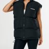 Women STAX Jackets & Coats | Oversized Sleeveless Puffer Black