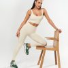 Women STAX Sports Bras & Crop Tops | Seamless Low Back Crop Butter