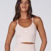 Women STAX Sports Bras & Crop Tops | Premium Seamless Favourites Strappy Crop Bone