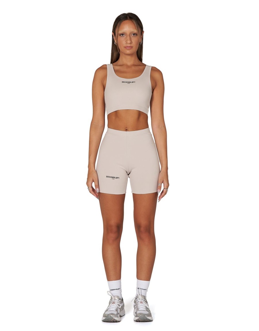 Women STAX Sports Bras & Crop Tops | Sl Bw Crop Dove Beige